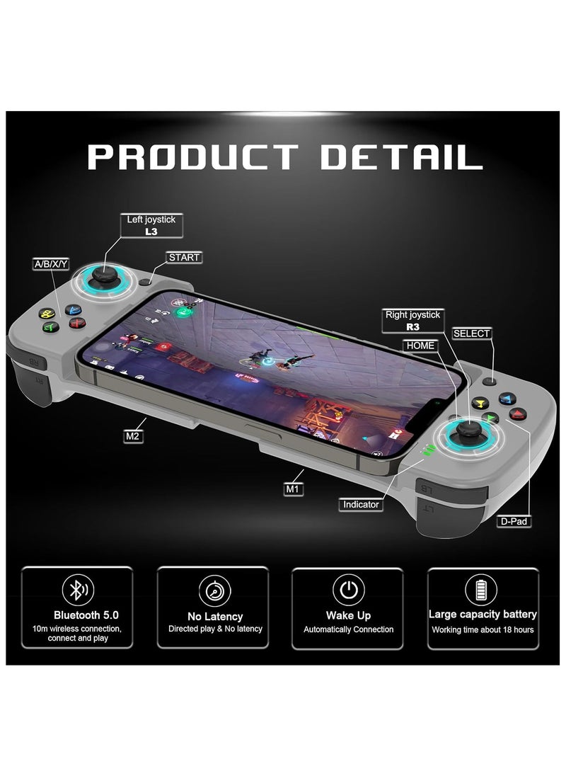 ماركة غير محددة - Megadream Mobile Game Controller Gamepad for iPhone iOS Android PC: Works with iPhone 15/14/13/12/11/X, iPad, Samsung Galaxy, TCL, Tablet, Call of Duty, Minecraft - Directly Play - Image 1
