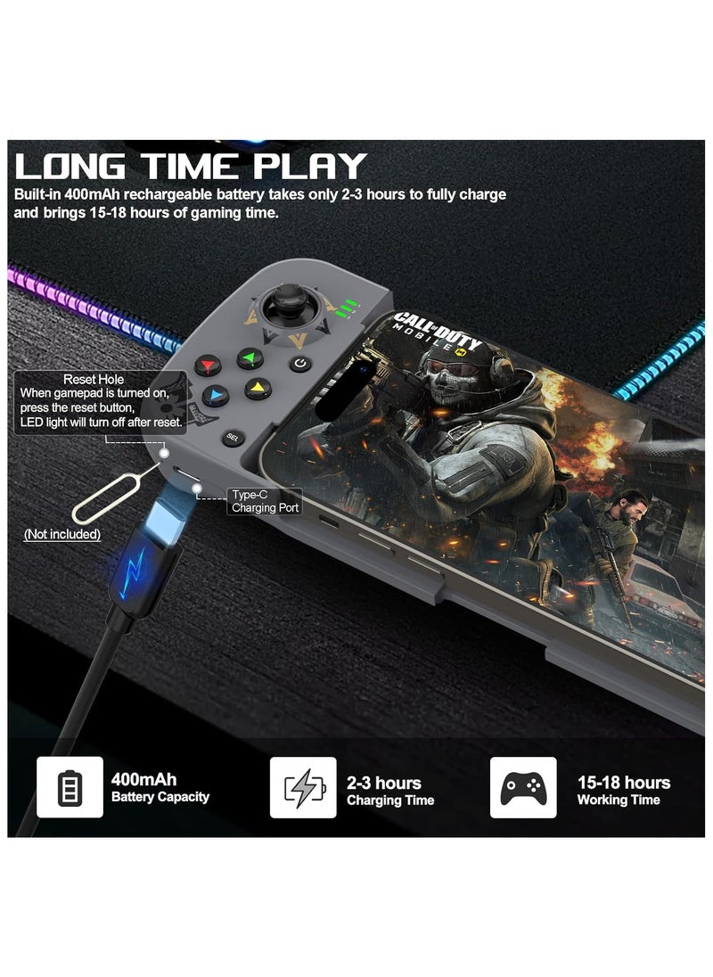 ماركة غير محددة - Megadream Mobile Game Controller Gamepad for iPhone iOS Android PC: Works with iPhone 15/14/13/12/11/X, iPad, Samsung Galaxy, TCL, Tablet, Call of Duty, Minecraft - Directly Play - Image 1