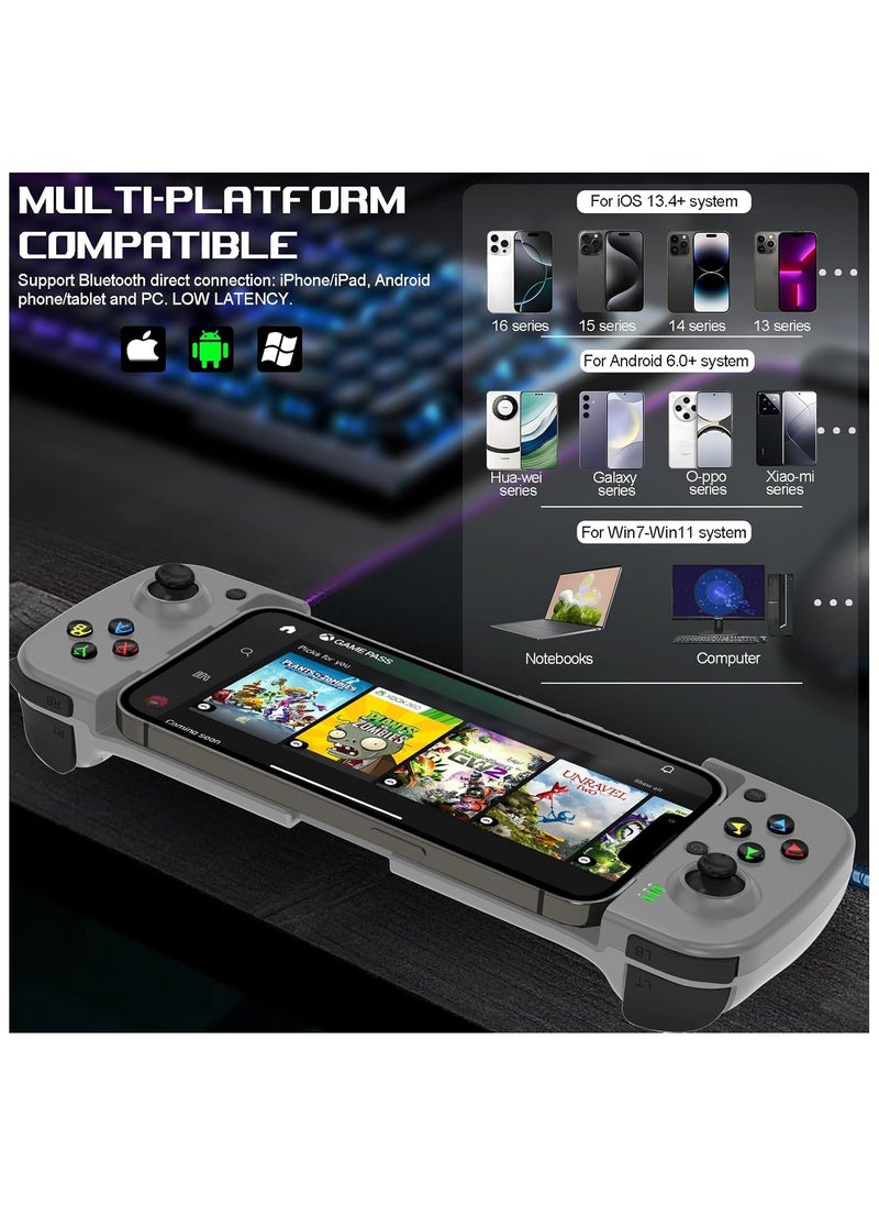 ماركة غير محددة - Megadream Mobile Game Controller Gamepad for iPhone iOS Android PC: Works with iPhone 15/14/13/12/11/X, iPad, Samsung Galaxy, TCL, Tablet, Call of Duty, Minecraft - Directly Play - Image 1