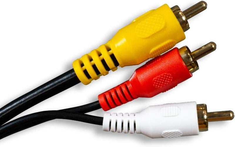 Cablelera 3 RCA Composite Audio/Video Cable, 50ft, 22AWG, 75 Ohm Composite Video Cable, Black (ZCAAFHMM-50) - Image 3