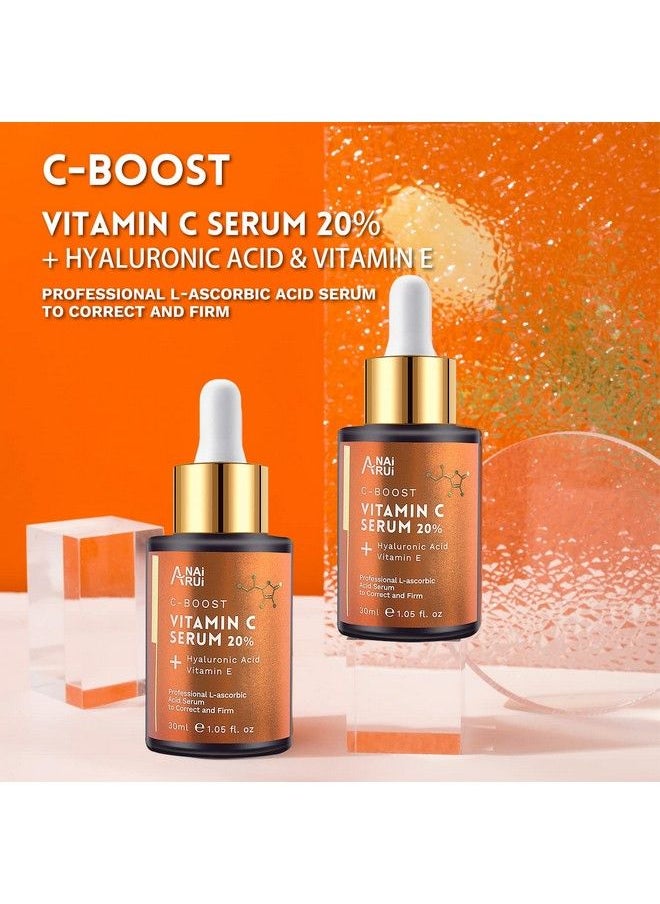 ANAI RUI - Anairui Vitamin C Serum 20% With Hyaluronic Acid Vitamin E Increase Firmness Reduce Fine Lines Wrinklesdark Spot 1Fl. Oz - Image 1