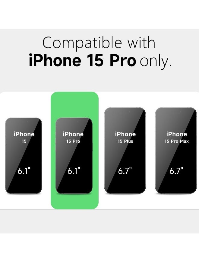 DUSALA iPhone 15 Pro Clear Magnetic Cover Mag Safe Compatible Hybrid Protective Crystal Clear Hard Back Case Shockproof Silicone Frame Slim Transparent Case for Apple iPhone 15 Pro - Image 3