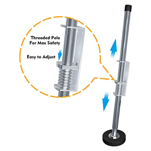 KARRYTON Ladder Levelers for Type II,I and IA Extension Ladders up to 32’,with Anti-Slip Threaded and Adjustable Extension Ladder Legs for Stairs and All Surfaces - Pair (Standard Version （20"）) - Image 3