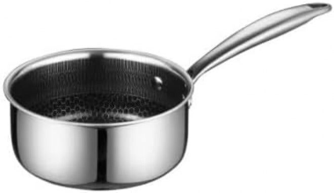 Mister Cook Titan Tri-Ply Stainless Steel Casserole 18 CM - SAUCE PAN 18CM - Premium Stainless Steel Cookware