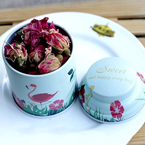 TooGet Elegant Metal Tinplate Empty Tins, Shabby Chic Mini-boxes for DIY Candles, Dry Storage, Spices, Tea, Candy, Party Favors, and Gifts (Cylinder 6-Pack) - Image 3