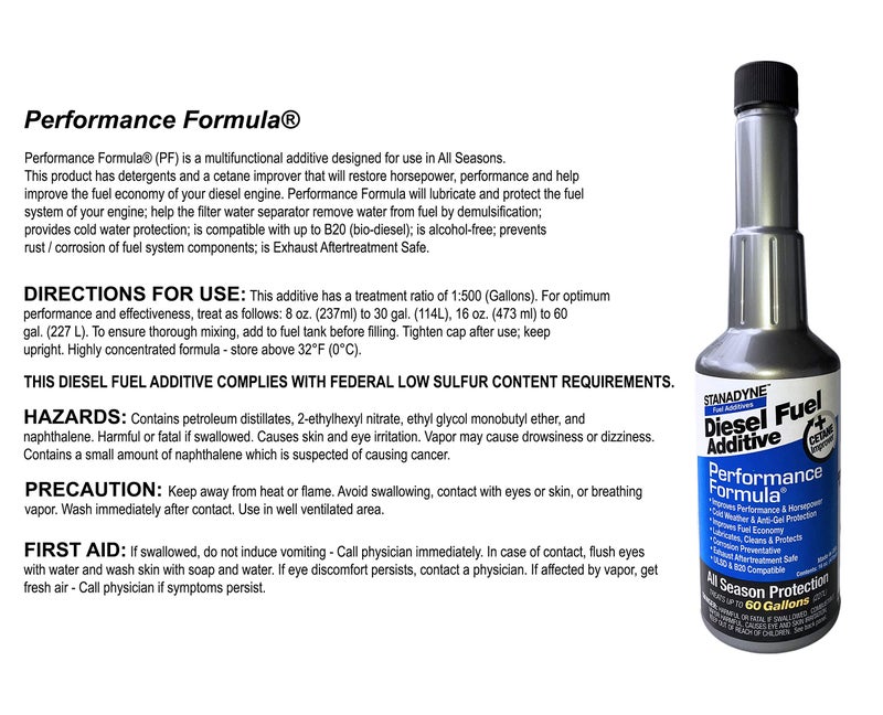 Stanadyne Performance Formula Diesel Fuel Additive - 16 Oz. Case of 12 - Image 2