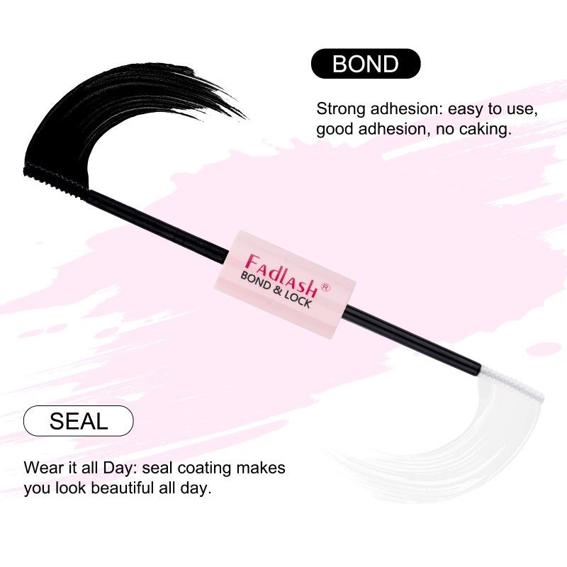FADLASH Lash Bond and Seal Lash Extension Remover Kit for Cluster Lashes Soothing Oil 5ML Lash Glue Remover 48-72 Hours Cluster Lash Glue DIY Eyelash Extension Kit Self Application 2 Pcs at Home - Image 5