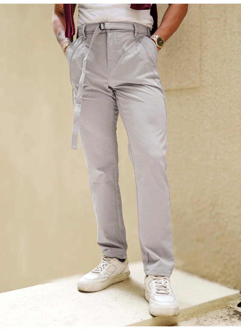 Maniac Maniac Mens Grey Amazon Stripe Trouser