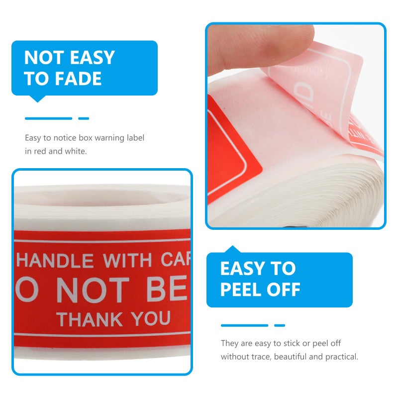Handle With Care Fragile Shipping Stickers 500pcs Roll Paper Labels For Packing Transport Safety - Image 4