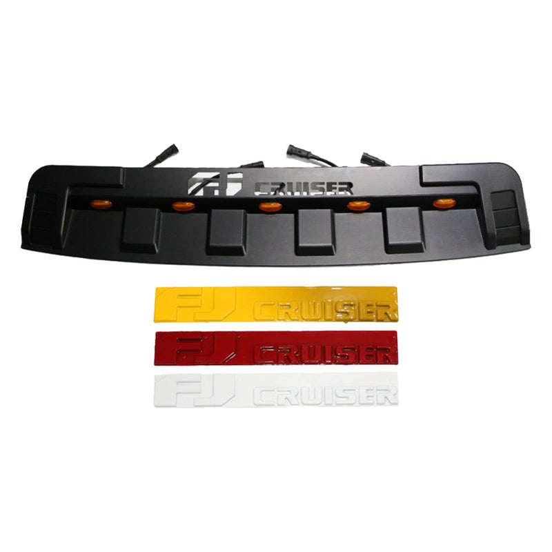 Generic CZQH Front Engine Hood Air Intake Grille fit for FJ Cruiser 2007-2014 with Lamps, White,Yellow (TO-026)  - Image 1