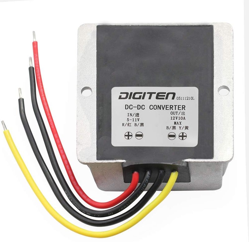 DIGITEN DC 6V 5-11V to 12V 10A Step Up Converter Regulator Waterproof Boost Power Module - Image 2