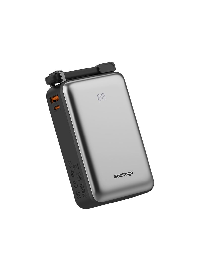 Goaltage PB02 UltraCharge 20K Power Bank 67W with Dual Built-in USB-C Cable and Mini Display  - Image 5