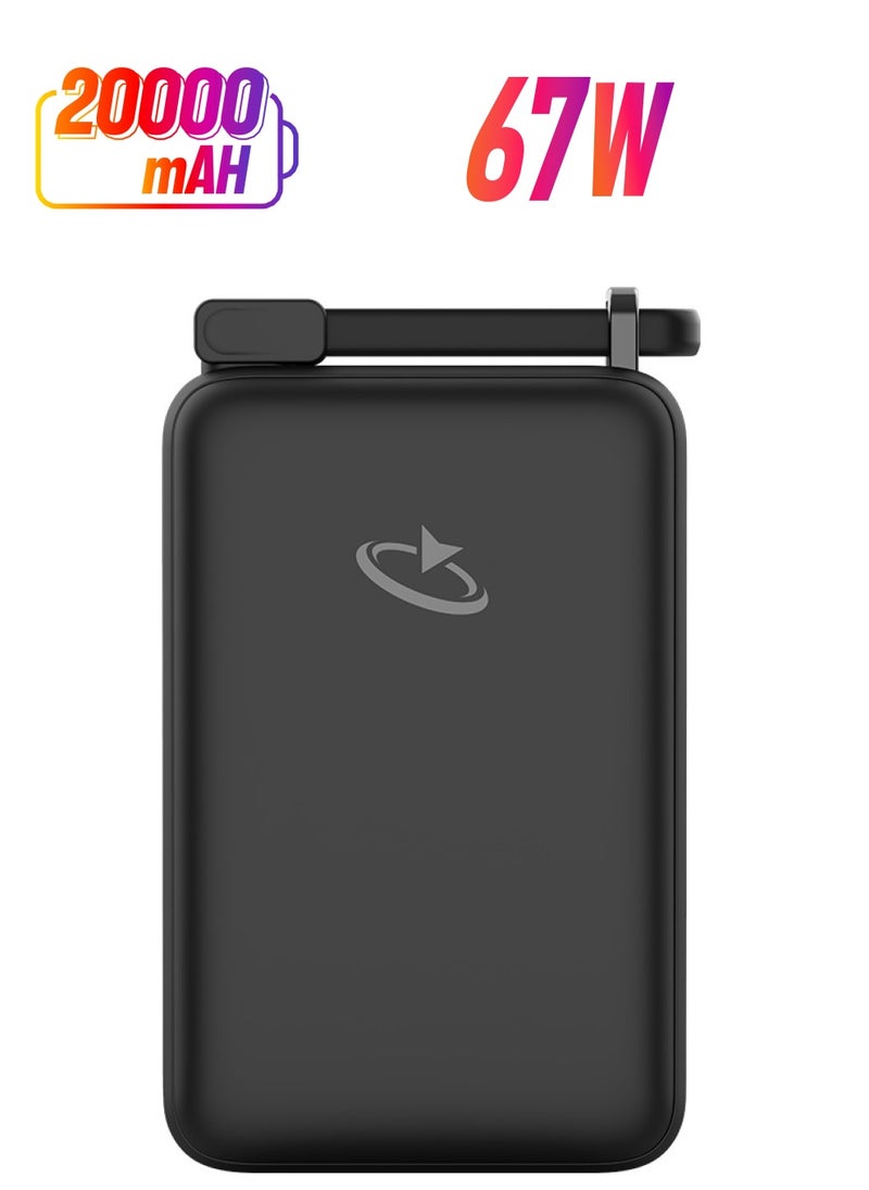 Goaltage PB02 UltraCharge 20K Power Bank 67W with Dual Built-in USB-C Cable and Mini Display  - Image 1