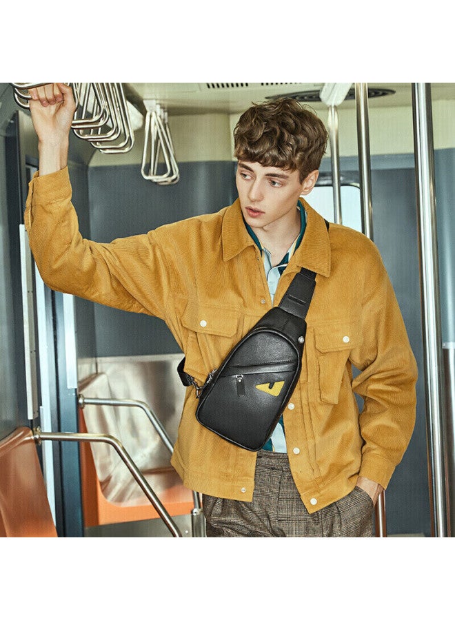 Bostanten Bosidandun Men's Chest Bag, Waist Bag, Mini Shoulder Crossbody Bag, Trendy College Student Backpack, Phone Bag, Sports Bag For Men And Women - Image 2
