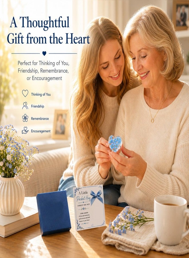 WCDHOR Pocket Hug Gift for Loss of Loved One, Forget Me Not Memorial Keepsake Card with Acrylic Forget Me Not Heart, Bereavement Sympathy Gift, Father’s Day Remembrance Gift, Thinking of You Grief Support Gift for Friend Family - Image 5