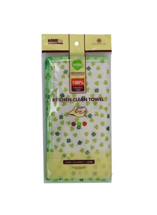 PROMASS HomeLife Sunday Kitchen Clean Towel, 100% Vegetable Fibers, Household Cleaning