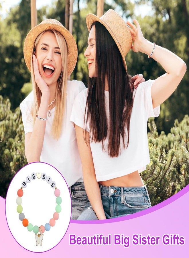 أوباكا سوار أوبكا للأخت الكبرى، هدية مثالية لأعياد ميلاد الأخوات، أساور ملونة من الخرز الأكريليكي مع تعليقة فراشة، هدية رائعة للأخوات الصغيرات والكبيرات، هدية مثالية لعيد الميلاد والهالوين ورأس السنة الجديدة للأخوات. - Image 5