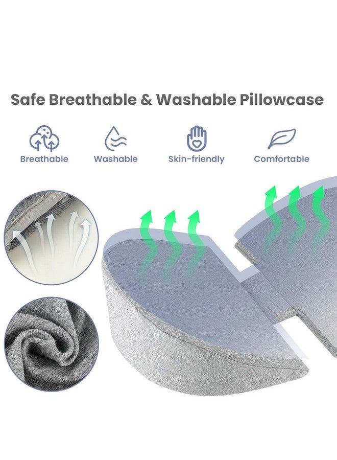 WEIKA Pregnancy Wedge Pillow for Sleeping, Upgraded Memory Foam Maternity Pillow for Pregnant Women, Pregnancy Body Pillow with Cooling Removable, Washable Cover, Support for Belly,Back, Legs (Grey) - Image 5