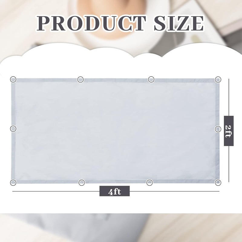 Hortsun أغطية مصابيح فلورية من هورتسون 4 عبوات 4 × 2 قدم غطاء مغناطيسي للسقف المعلق مصفاة ظل السقف الفلوري للمكتب والفصل الدراسي والمنزل والمستشفى - رمادي - Image 2