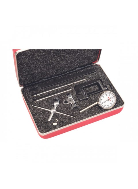 Starrett Universal Dial Test Indicator Set with Back Plunger for Full Use - White Face, 0-50-0 Reading.200" Range, 0.001" Graduation, 1/4" Shank Diameter for Mounting - 196A5Z