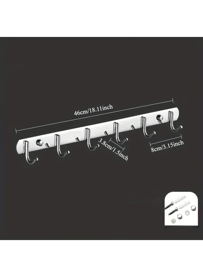 خطاف ثقيل من الفولاذ المقاوم للصدأ مع رف لاصق - قطعة واحدة - منظّم تعليق دون تلف - Image 4