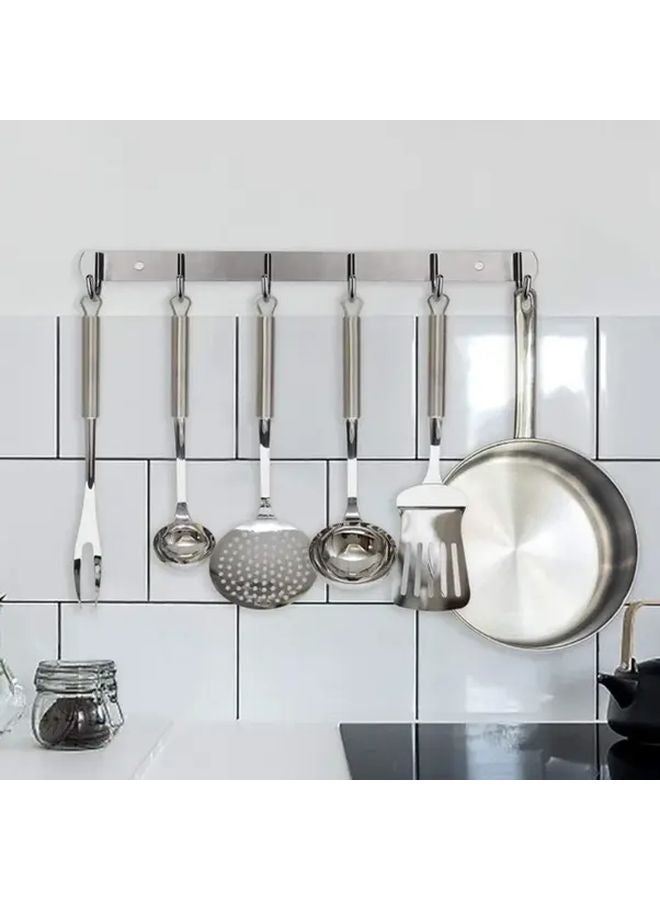 خطاف ثقيل من الفولاذ المقاوم للصدأ مع رف لاصق - قطعة واحدة - منظّم تعليق دون تلف - Image 5