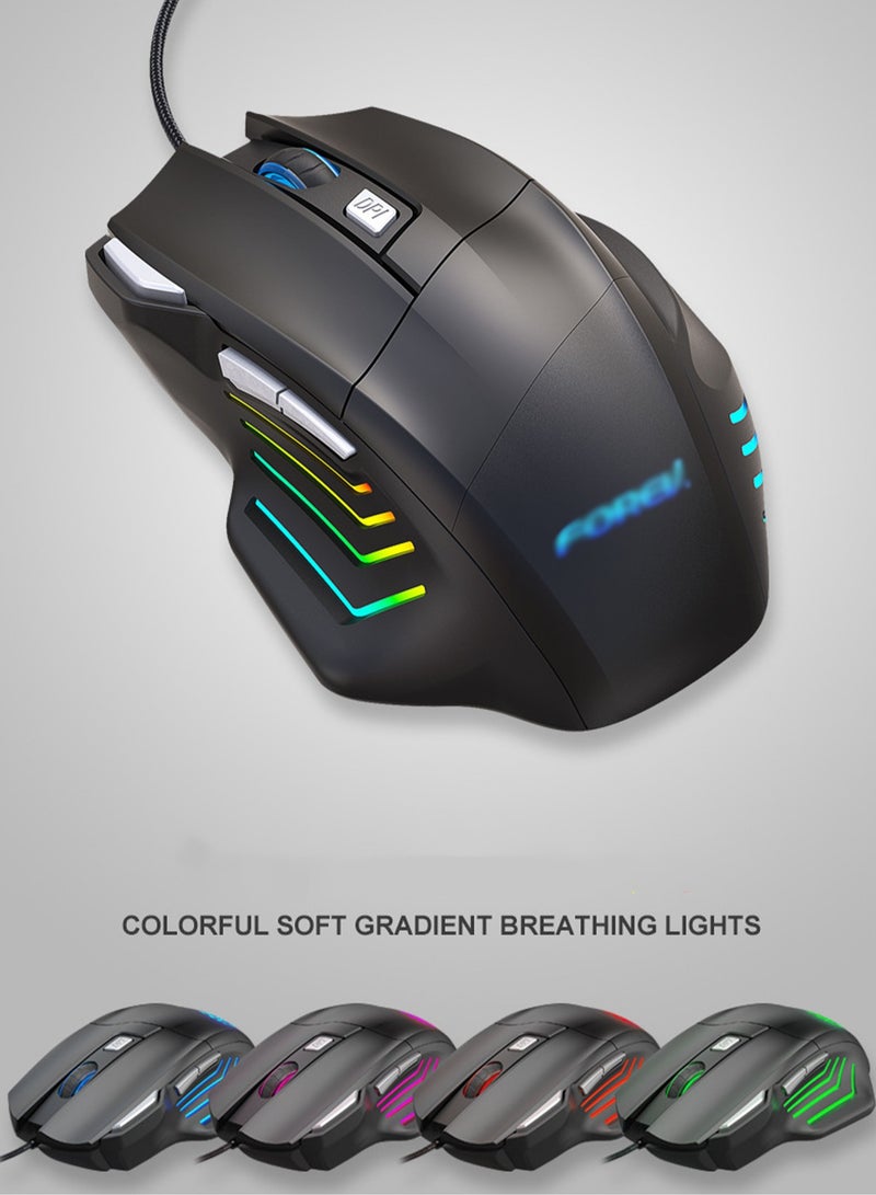 Wired Mechanical Mouse, E-Sports Game Rgb Luminescence Adjustable, Suitable For Laptops, Internet Cafes, Games And Office - Image 5