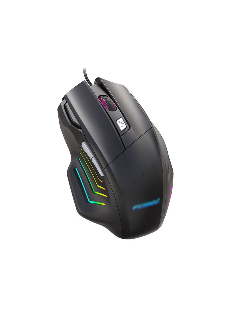 Wired Mechanical Mouse, E-Sports Game Rgb Luminescence Adjustable, Suitable For Laptops, Internet Cafes, Games And Office - Image 1
