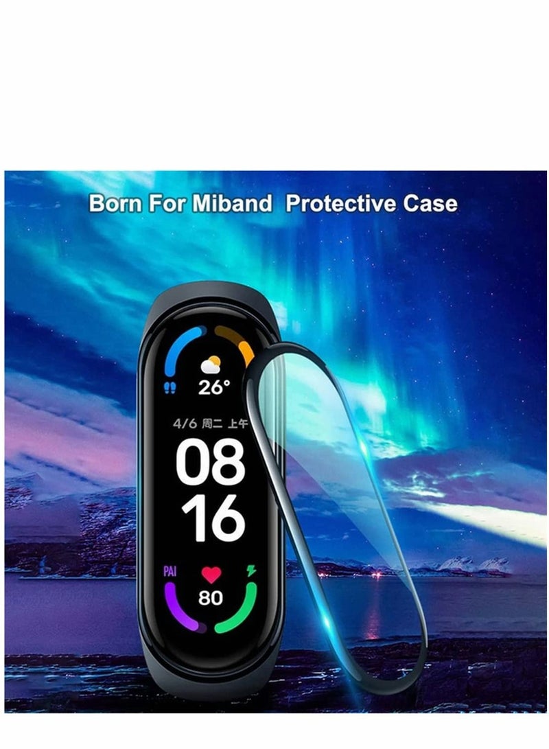 3pcs Screen Protector For Xiaomi Mi Band 6 Screen Protector 3D Full Cover Clear HD Protective Film for Mi band 6  - Image 2