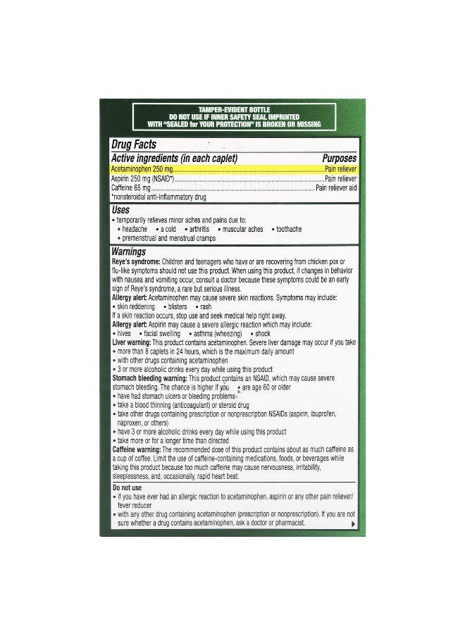 EXCEDRIN Excedrin, Extra Strength Headache, 200 Caplets - Image 2