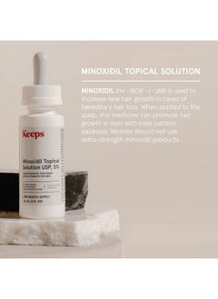 Keeps Extra Strength Minoxidil for Men Topical Hair Growth Serum, 5% Solution Hair Loss Treatment - 3 Month Supply (3 x 2oz Bottles with Dropper) - Slows Hair Loss & Promotes Thicker Hair Regrowth  - Image 3