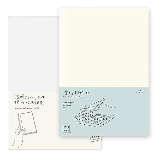 Midori DESIGNPHIL 15295006 Midori Notebook MD Notebook A5 Graph Ruled Notebook Cover - Image 1