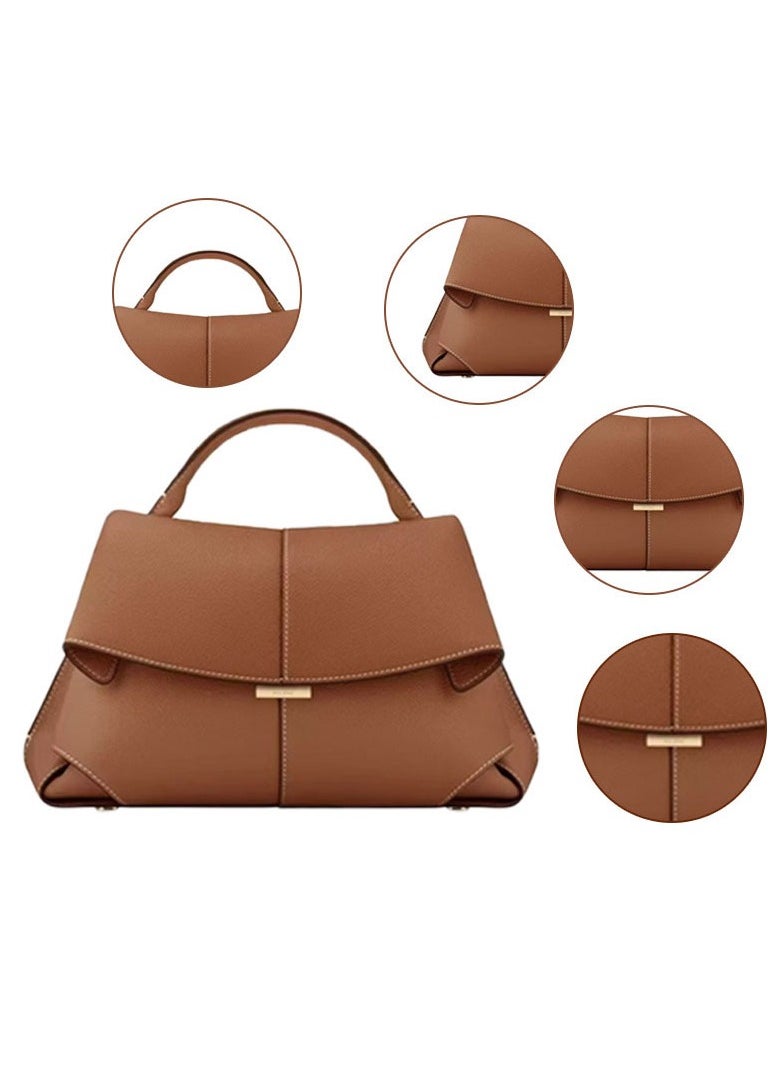NIBEMINENT - polene genuine leather retro fashionable one-shoulder hand crossbody bag - Image 1