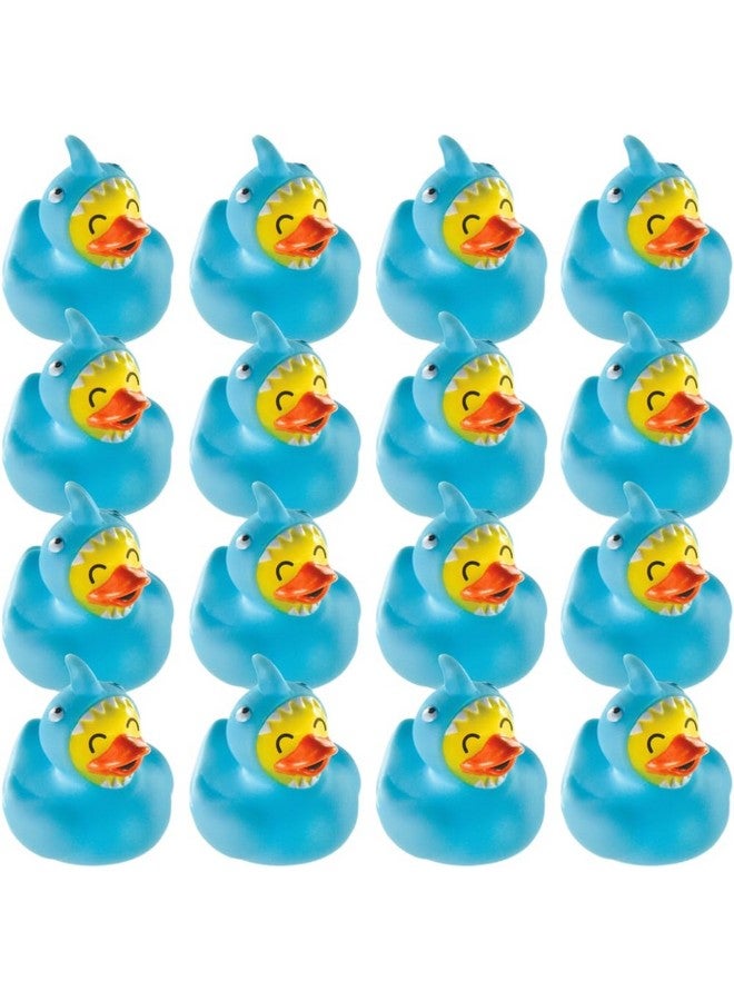 amscan Shark Rubber Duck - 1.76"x 1.56" x 1.56" | Sky Blue | Pack of 16 - Image 1
