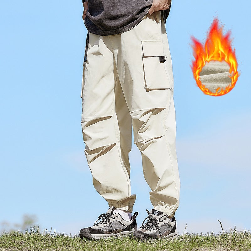 Direct Selling Outdoor Windproof Waterproof Fleece-Lined Assault Pants Men And Women With Mori Loose Casual Overalls - Image 1