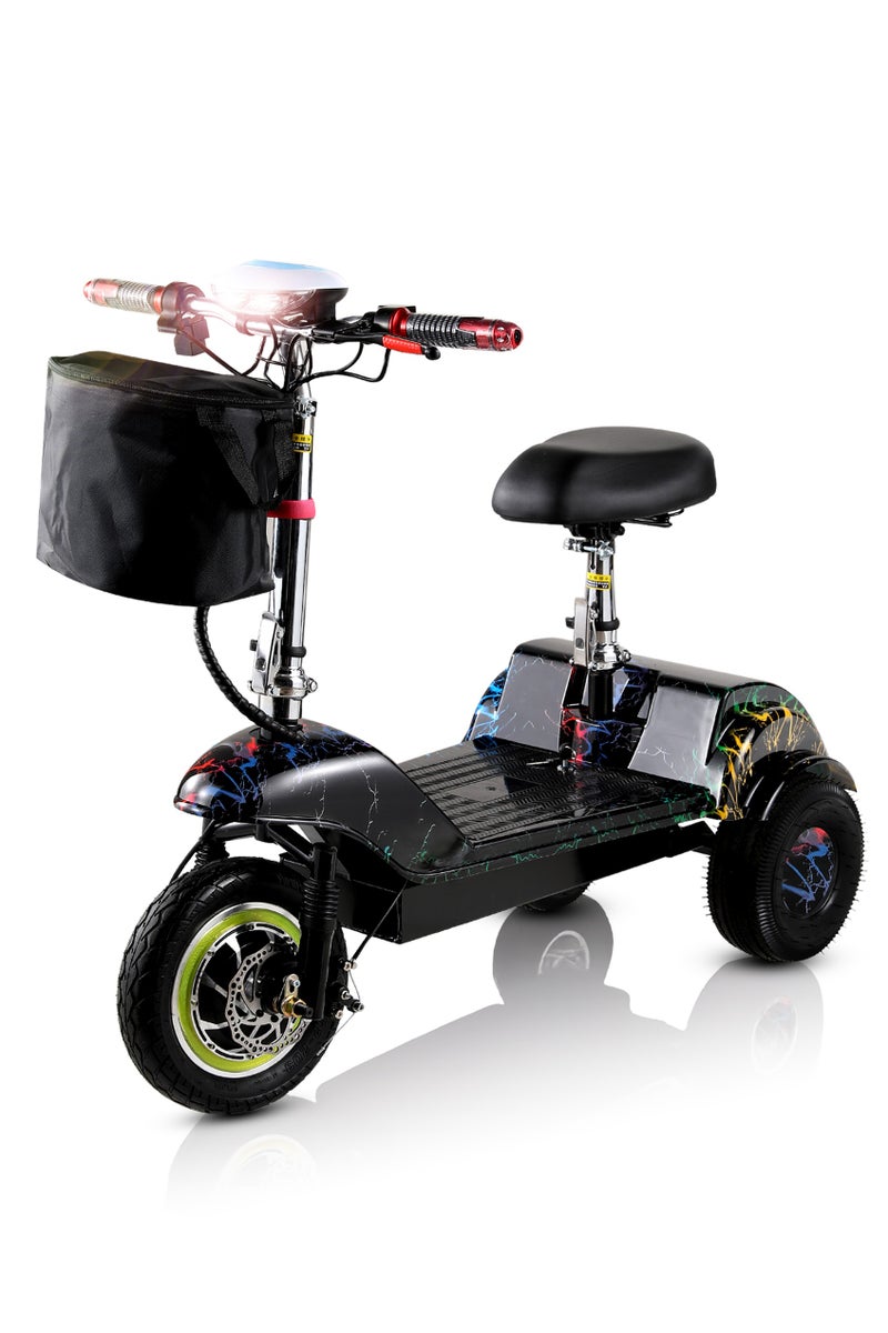 Mytoys Adult Electric Mobility Scooter MT640 350W Brushless Motor Max Speed 35Km/H Drive, Three Gear 12Inch Tire in Front, Rear Flashing Turn Signals, Folding Commuting Scooter 36V 12AhBattery - Image 1