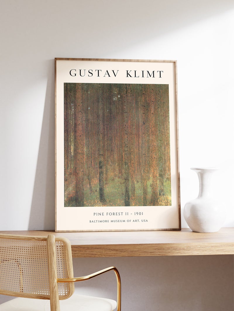 TNESSENTIAL Gustav Klimt Pine Forest Art Nouveau Print - Image 1