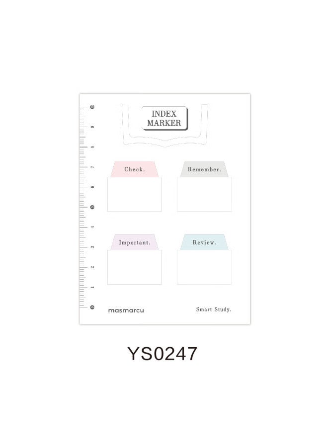 M&g Stationery Sticky Notes Smart Study Classification Index Tabs 4 Divisions 60 Sheets Error Correction Sticky Notes Memo Pads Self-adhesive Note Paper Ys0247