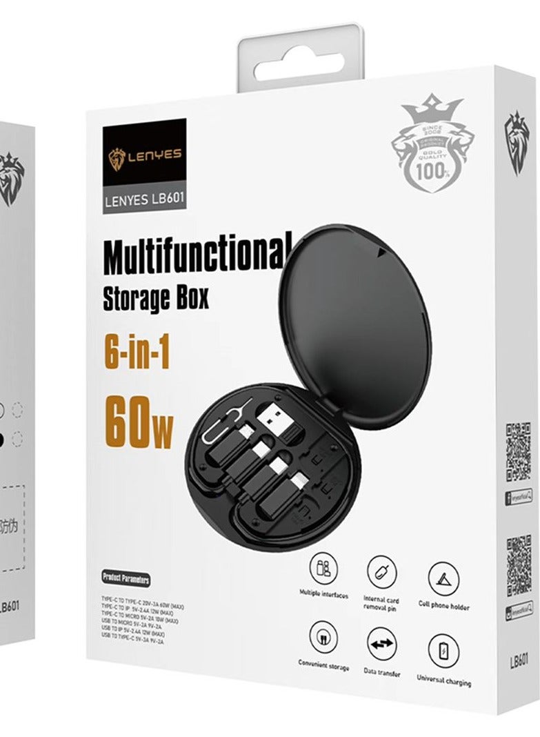 Lenyes Multifunctional Storage Box 6-in-1 60W Black - Image 4