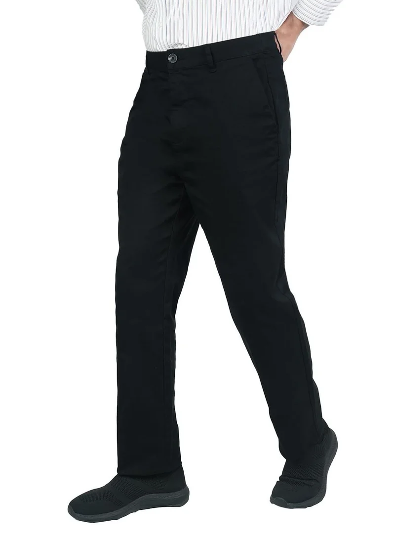 GIORDANO Men’s Regular Straight Cotton Stretch Khaki Pants