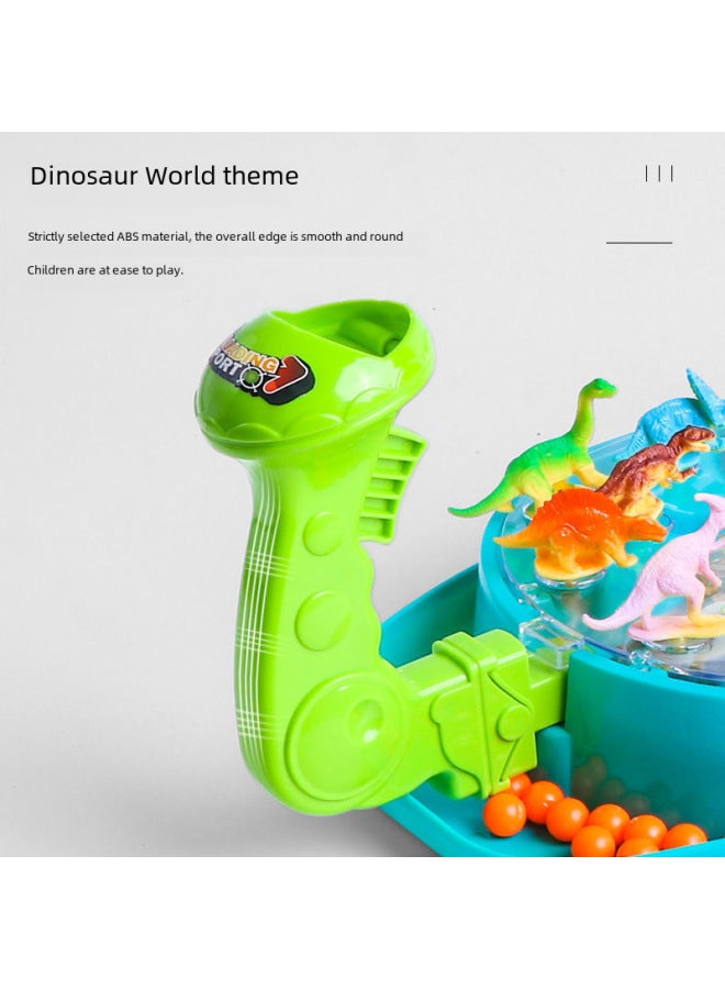 Double Battle Dinosaur Game Table Toy Parent-Child Interactive Competitive Table Game Toy Pinball Dinosaur-Color:Battle Dinosaur Standard (16 Dinosaurs +24 Beads)