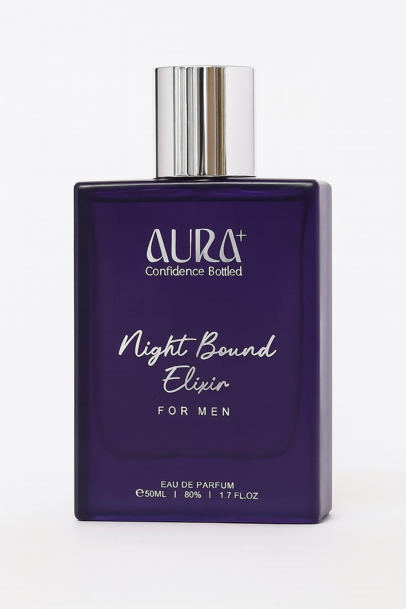 AURA PLUS Night Bound Elixir Perfume for Men 50ml | Amber Woody Oriental Spicy Fragrance | Long-Lasting Eau de Parfum | Elegant Scent for Formal & Special Occasions - Image 1