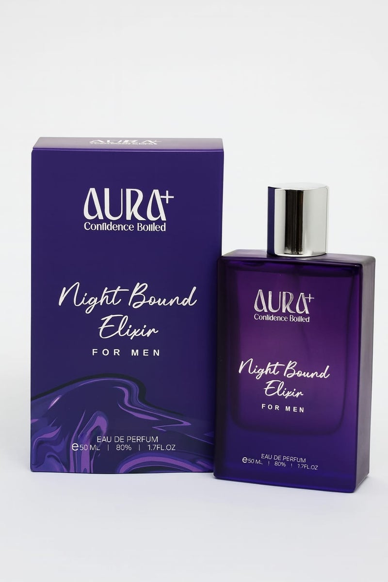 AURA PLUS Night Bound Elixir Perfume for Men 50ml | Amber Woody Oriental Spicy Fragrance | Long-Lasting Eau de Parfum | Elegant Scent for Formal & Special Occasions - Image 2