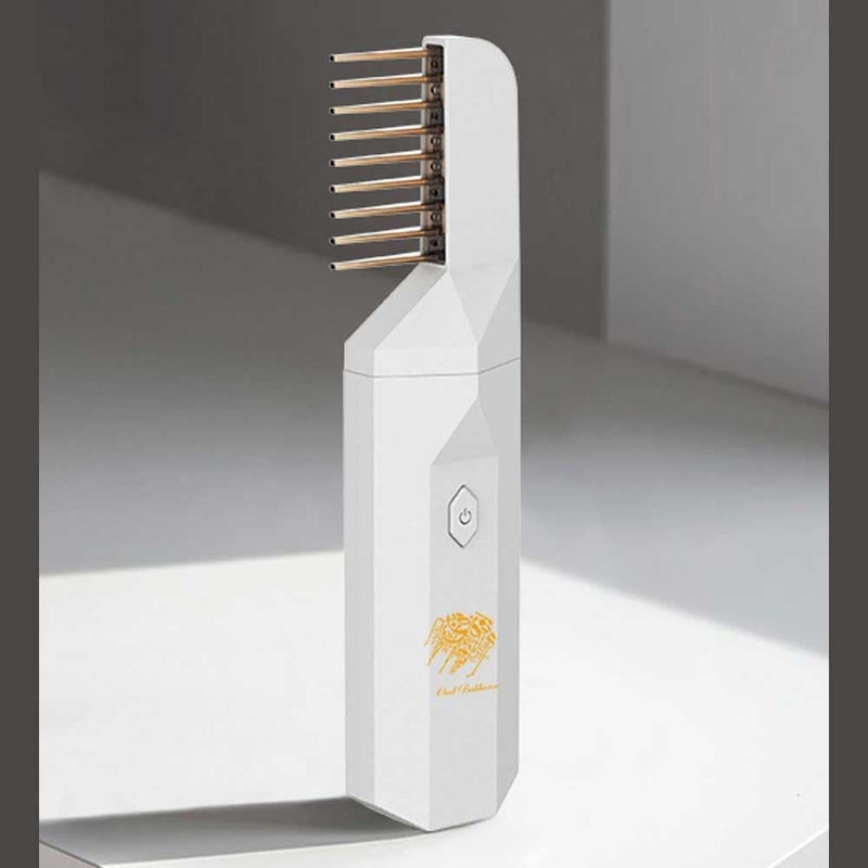 بخور بوسيدين كومب موقد بخور، حامل بخور كهربائي، موقد بخور قابل للشحن عبر USB، موقد بخور عود محمول، العلاج بالروائح والأناقة في جهاز واحد للمكتب المنزلي والسيارة (أبيض) - Image 2