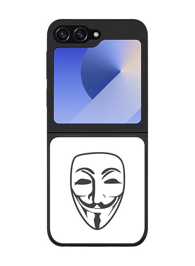 Stylizedd Rugged Black edge case for Samsung Galaxy Z Flip7 FE, Slim fit Soft Case Flexible Rubber Edges Anti Drop TPU Gel Thin Cover -  Vendetta - Image 1