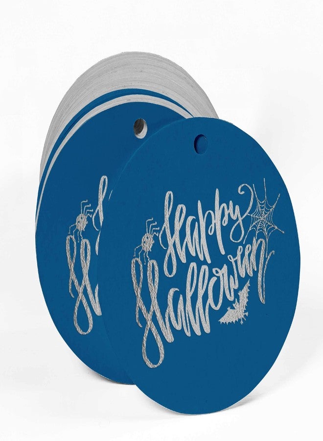 Inkdotpot Silver Foil Happy Halloween Halloween Tag Favor Hang Paper Tag 50 Piece - Image 2