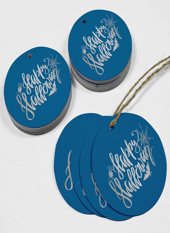 Inkdotpot Silver Foil Happy Halloween Halloween Tag Favor Hang Paper Tag 50 Piece - Image 4