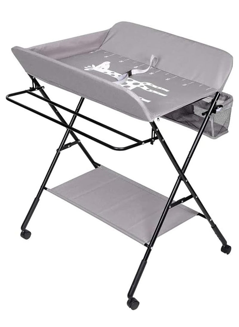 XiuWoo Foldable Baby Changing Table With Wheels And Storage Bag  - Image 1