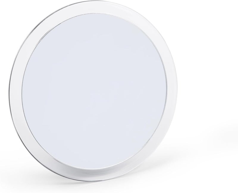 Jerdon Clear Portable Makeup Mirror - 9-Inch Diameter Makeup Mirror with Suction Cups and Vinyl Travel Case - 5X Magnification - JSC5 - Image 1