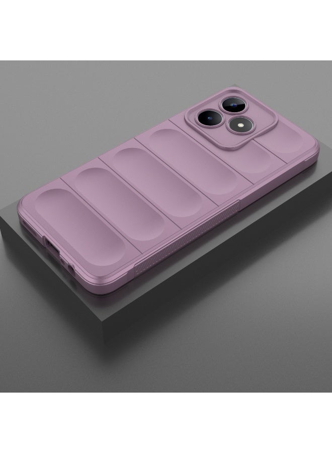 Phantom Shield Silicone Case with Anti-Scratch Soft Microfiber Lining, High Resilience Rubber Full Body Shockproof Cover Compatible with realme Note 50 (Lavender) - Image 2